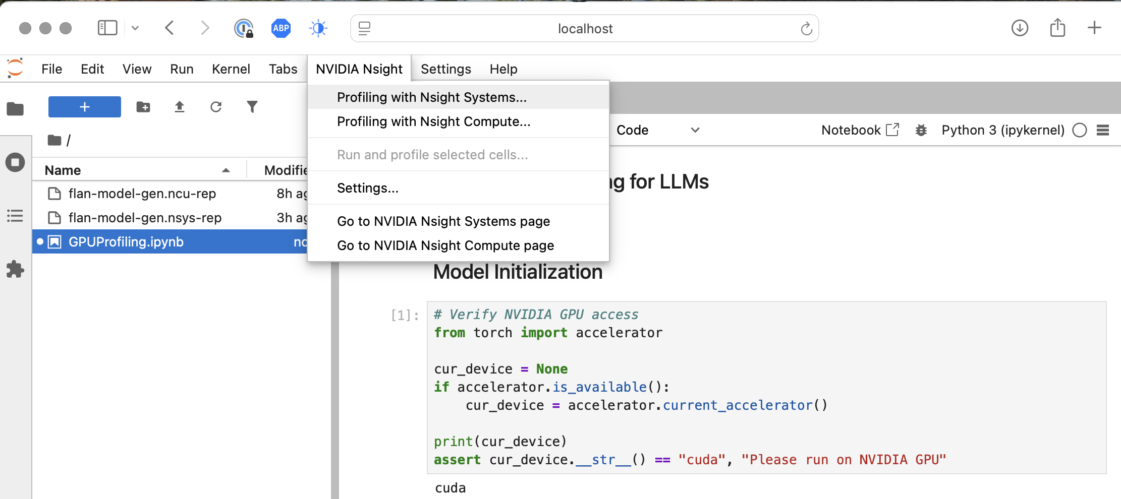 Nsight Menu